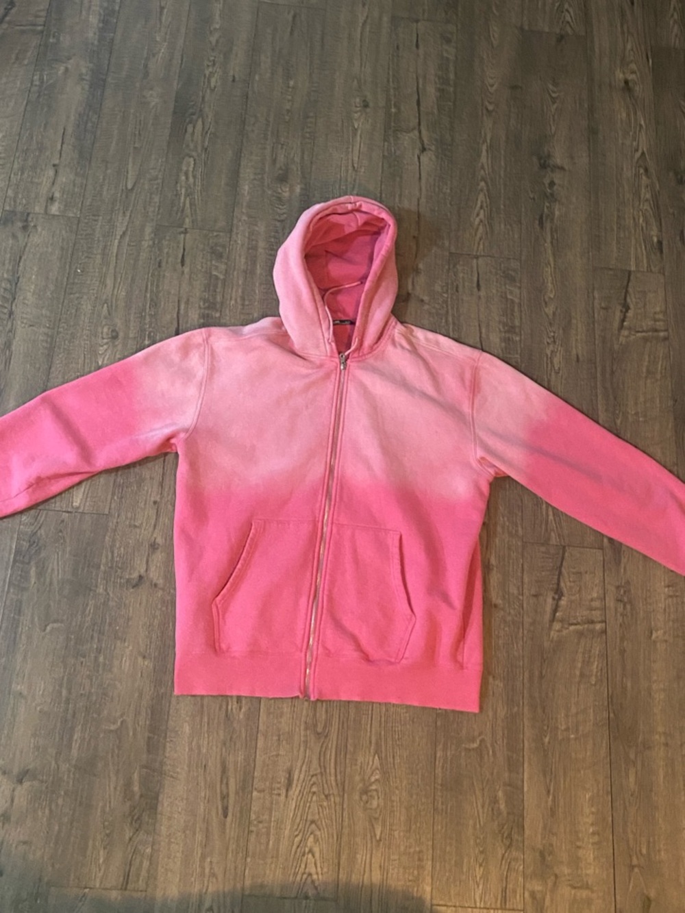 Kids Pink Ombre Zip-Up Hoodie Jacket